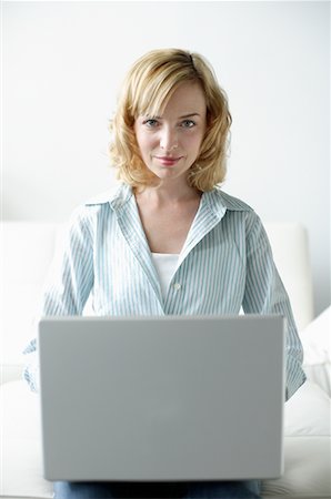 simsearch:600-01295795,k - Woman Using Laptop Computer Stock Photo - Rights-Managed, Code: 700-00557219