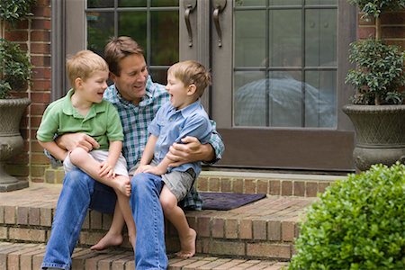 father and son portraits on steps - Father and Sons Stock Photo - Rights-Managed, Code: 700-00557528