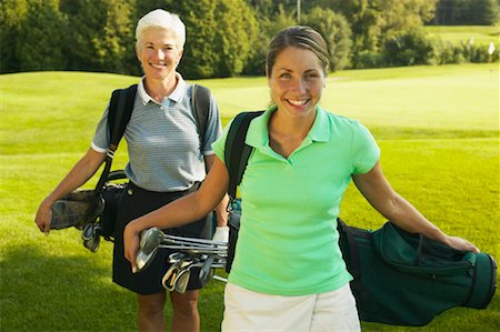 Mother and Daughter at Golf Course Stock Photo - Rights-Managed, Code: 700-00550082