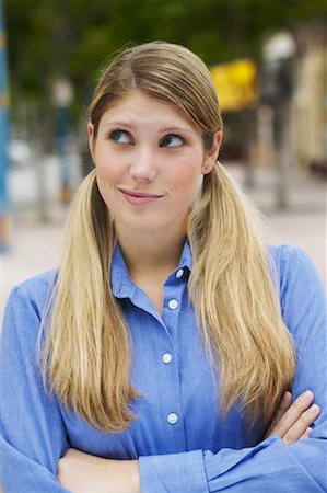 portrait photo teenage girl long blonde hair'''' - Portrait of A Young Woman Stock Photo - Rights-Managed, Code: 700-00550204