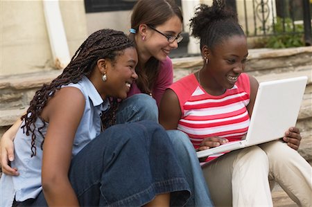 Teenagers Using Laptop Computer Stock Photo - Rights-Managed, Code: 700-00550248