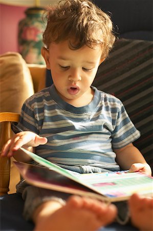 Boy Reading a Book Stock Photo - Rights-Managed, Code: 700-00550913