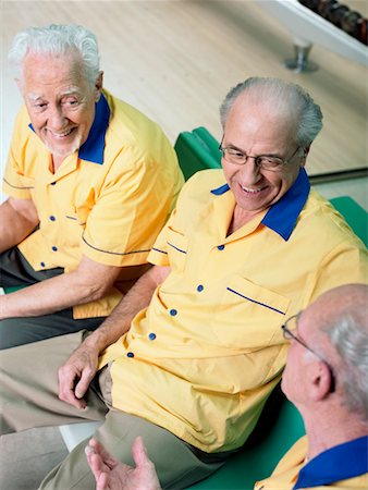 elderly bowlers - Men in Bowling Alley Stock Photo - Rights-Managed, Code: 700-00551456