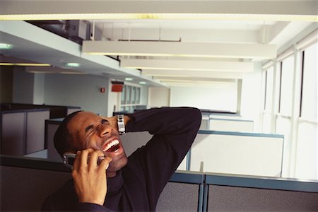 simsearch:700-02887473,k - Businessman Laughing, Talking on Cellular Telephone Stock Photo - Rights-Managed, Code: 700-00551699