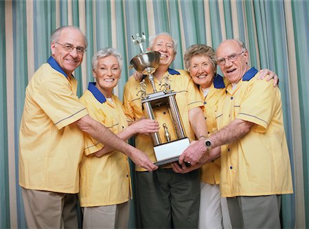 elderly bowler - Bowling Team Stock Photo - Rights-Managed, Code: 700-00551783