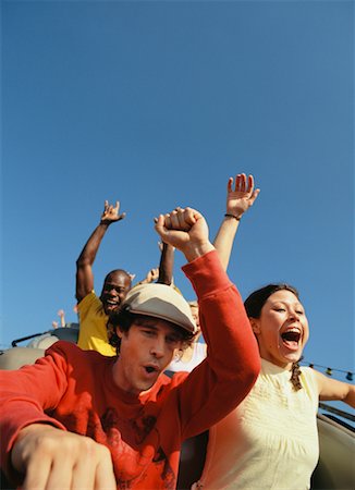 people screaming on a roller coaster - People on Rollercoaster Stock Photo - Rights-Managed, Code: 700-00552132