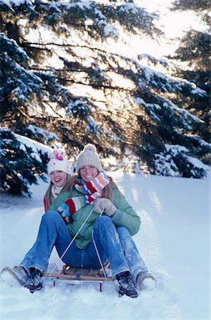 simsearch:700-01407286,k - Women Sledding Stock Photo - Rights-Managed, Code: 700-00552248