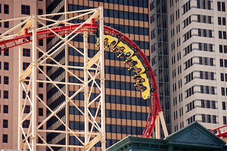 Roller-coaster, New York New York Hotel and Casino, Las Vegas, Nevada, USA Foto de stock - Con derechos protegidos, Código: 700-00553592