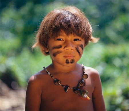 Portrait of Boy from Yanomami Tribe Stock Photo - Rights-Managed, Code: 700-00553829