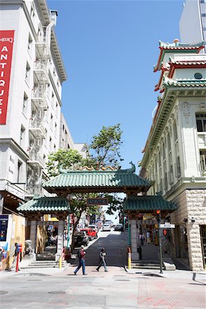 Chinatown Gate, Bush Avenue, San Francisco, Calfornia, USA Stock Photo - Rights-Managed, Code: 700-00560946