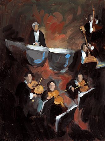 Illustration of Orchestra Stock Photo - Rights-Managed, Code: 700-00561054