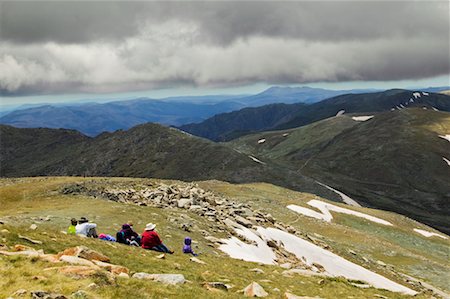 simsearch:600-01955579,k - Personnes assises, le Mont Kosciuszko, Parc National de Kosciuszko, New South Wales, Australie Photographie de stock - Rights-Managed, Code: 700-00561058