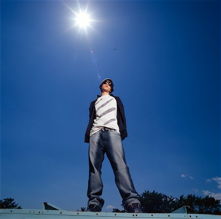 funky looking boy - Man Posing Outdoors Stock Photo - Rights-Managed, Code: 700-00561350