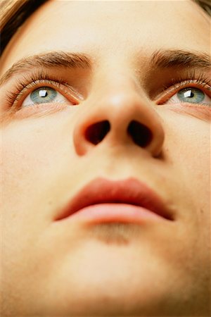 reverence - Close-up of Young Man's Face Stock Photo - Rights-Managed, Code: 700-00561784