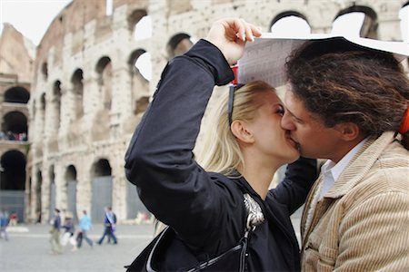 rainy italy - Couple in Rain by Colosseum, Rome, Italy Stock Photo - Rights-Managed, Code: 700-00591475