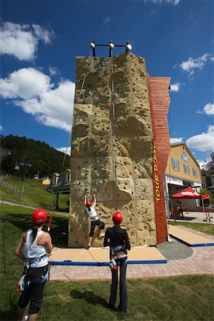 rock face town - Climbing Wall, Mont Tremblant, Quebec, Canada Stock Photo - Rights-Managed, Code: 700-00592722