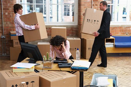exposed brick - Business People Unpacking Office Stock Photo - Rights-Managed, Code: 700-00604471