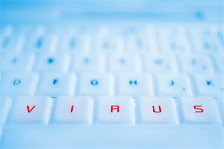 Computer Keyboard with Virus Foto de stock - Con derechos protegidos, Código: 700-00605134