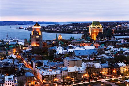 fleuve saint-laurent - Ligne d'horizon, Québec, Québec, Canada Photographie de stock - Rights-Managed, Code: 700-00605234