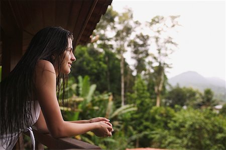 reverence - Woman at Canto do Hibisco Resort, Ilha da Gipoia, Angra dos Reis, Rio de Janeiro, Brazil Stock Photo - Rights-Managed, Code: 700-00606173