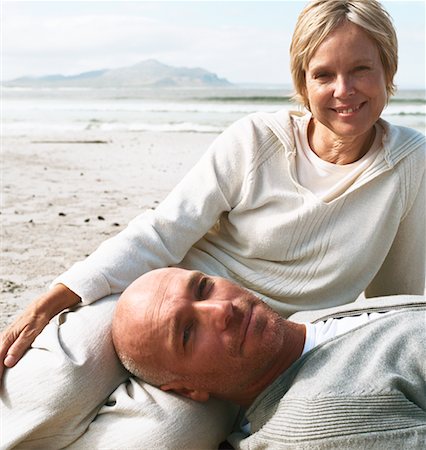 single bald women - Couple at Beach Stock Photo - Rights-Managed, Code: 700-00606300