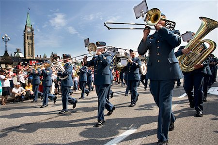 simsearch:832-03639873,k - Military Marching Band, Canada Day Parade, Parliament Hill, Ottawa, Ontario, Canada Stock Photo - Rights-Managed, Code: 700-00606399