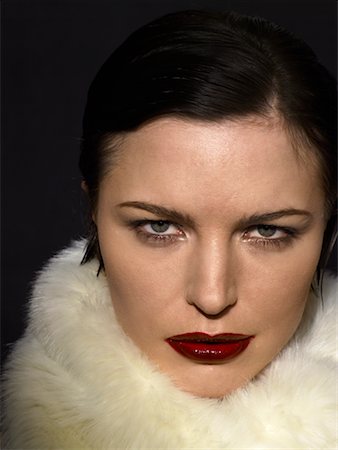 fur stole fashion - Portrait of Woman Stock Photo - Rights-Managed, Code: 700-00606528