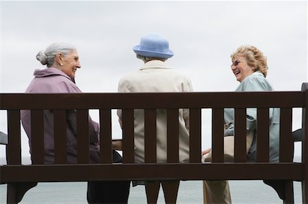 Women Chatting on Bench Stock Photo - Rights-Managed, Code: 700-00606931