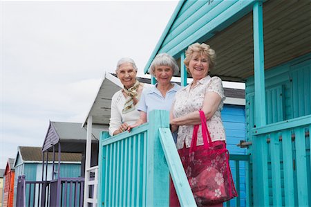 simsearch:700-00606955,k - Women on Porch of Beach Hut Stock Photo - Rights-Managed, Code: 700-00606948