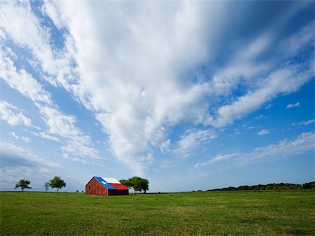 Barn With Texas Flag Painted On Roof, Eddy, Texas, USA Stock Photo - Rights-Managed, Code: 700-00606999