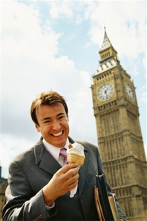 excited ice cream - Businessman with Ice Cream Cone Stock Photo - Rights-Managed, Code: 700-00607132