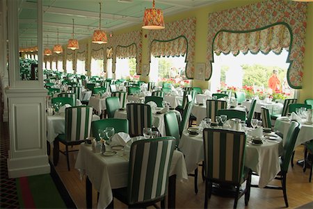 simsearch:700-00607352,k - Interior of Dining Room at Grand Hotel, Mackinac Island, Michigan, USA Stock Photo - Rights-Managed, Code: 700-00607335