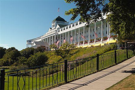 Grand Hotel, Mackinac Island, Michigan, USA Foto de stock - Con derechos protegidos, Código: 700-00607336