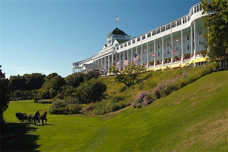 Grand Hotel, Mackinac Island, Michigan, USA Foto de stock - Con derechos protegidos, Código: 700-00607344