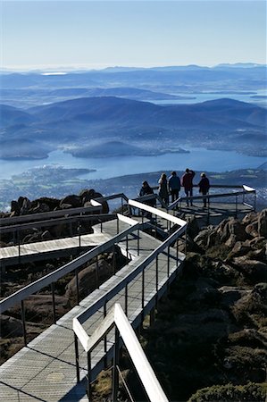 Vue depuis le mont Wellington, Hobart, Tasmania, Australie Photographie de stock - Rights-Managed, Code: 700-00607371