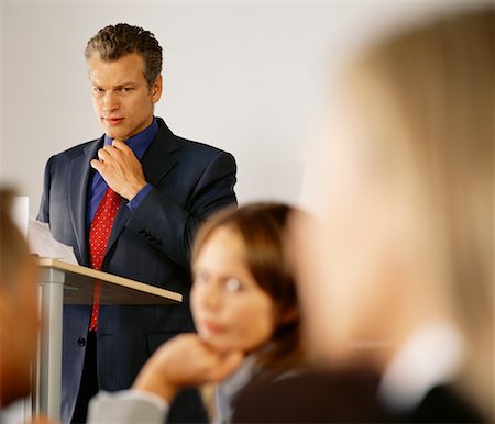 Businessman Giving Speech Stock Photo - Rights-Managed, Code: 700-00607470