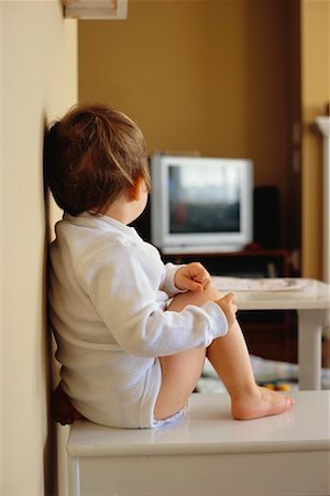 Child Watching Television Stock Photo - Rights-Managed, Code: 700-00607497