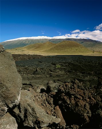 Schnee auf Mauna Kea Vulkan, Hawaii-Volcanoes-Nationalpark, große Insel, Hawaii, USA Stockbilder - Lizenzpflichtiges, Bildnummer: 700-00607672