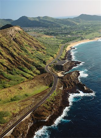 pacific coast highway - Kalanianaole Highway, Oahu, Hawaii, USA Stockbilder - Lizenzpflichtiges, Bildnummer: 700-00607695