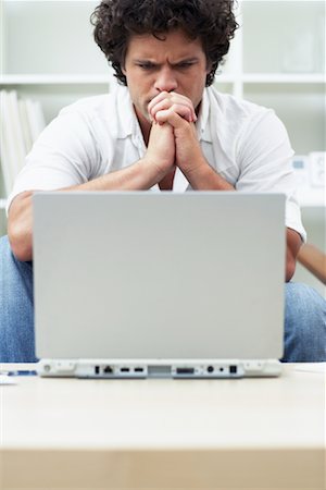 simsearch:700-00607836,k - Man Using Laptop Stock Photo - Rights-Managed, Code: 700-00608245