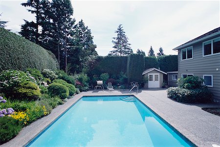 Swimming Pool and Backyard Stock Photo - Rights-Managed, Code: 700-00608623