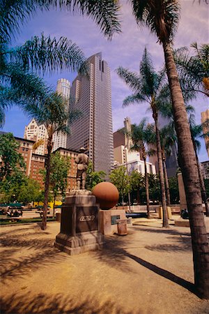 skyline of downtown los angeles - Cityscape from Pershing Square, Los Angeles, California, USA Stock Photo - Rights-Managed, Code: 700-00608771