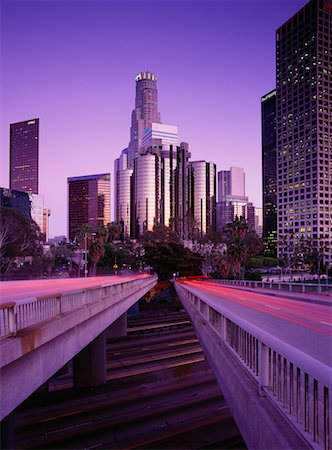 Los Angeles at Night, California, USA Stock Photo - Rights-Managed, Code: 700-00608806