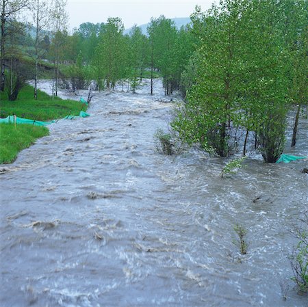 Creek Overflowing in Flood Stock Photo - Rights-Managed, Code: 700-00609181