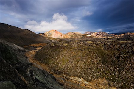 Champ de lave Laugahraun, Landmannalaugar, Islande Photographie de stock - Rights-Managed, Code: 700-00609767