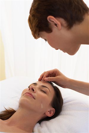 Acupuncturist and Patient Stock Photo - Rights-Managed, Code: 700-00616592