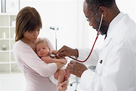 pediatric doctor boy exam - Mother and Baby at Doctor's Appointment Stock Photo - Rights-Managed, Code: 700-00616621