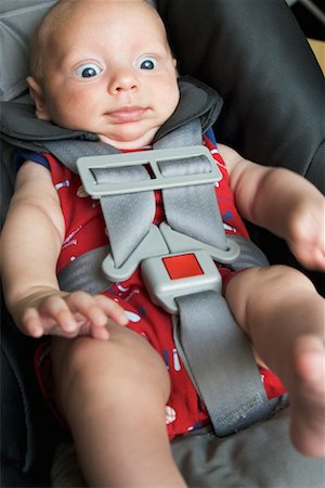 funny baby surprised expression - Baby in Car Seat Stock Photo - Rights-Managed, Code: 700-00616909