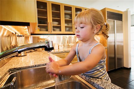 Girl Washing Hands Stock Photo - Rights-Managed, Code: 700-00616903