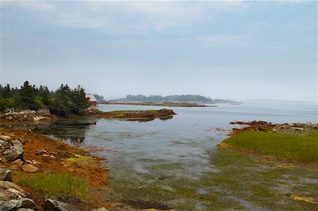 Inlet with Cottage, Nova Scotia, Canada Stock Photo - Rights-Managed, Code: 700-00617491